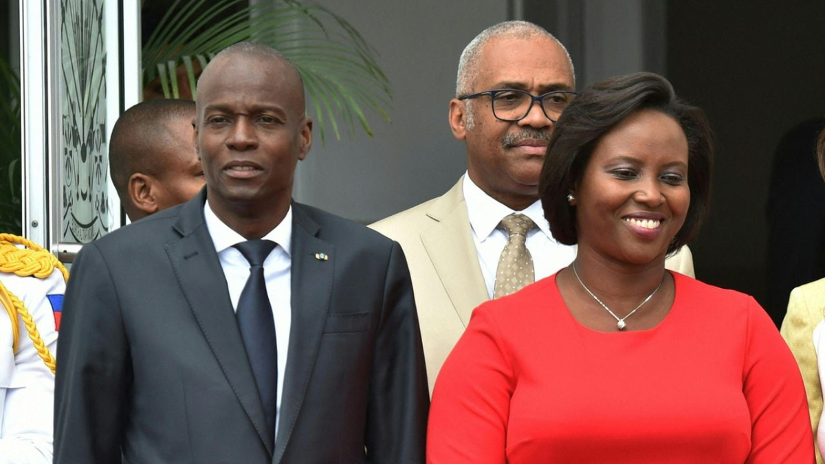 Martine Moïse y Jovenel Moïse.