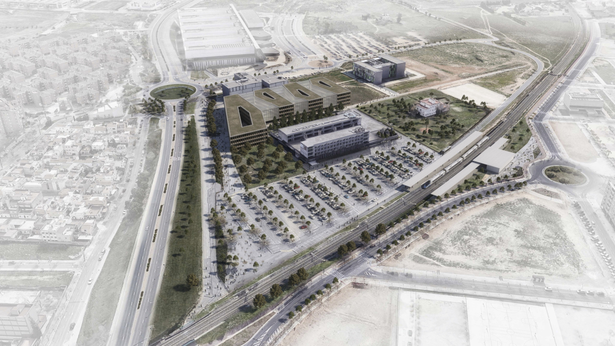 Recreació virtual de com s’espera que quedi la nova facultat segons els estudis previs.