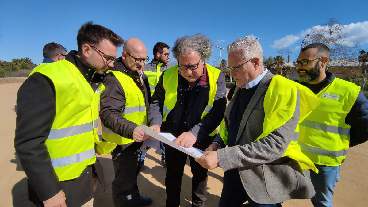 L'alcalde Pere Granados i diversos regidors han visitat 'in situ' les obres del nou pàrquing.