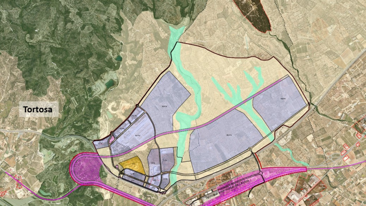 Polígono Cataluña Sur, entre Tortosa y l'Aldea.