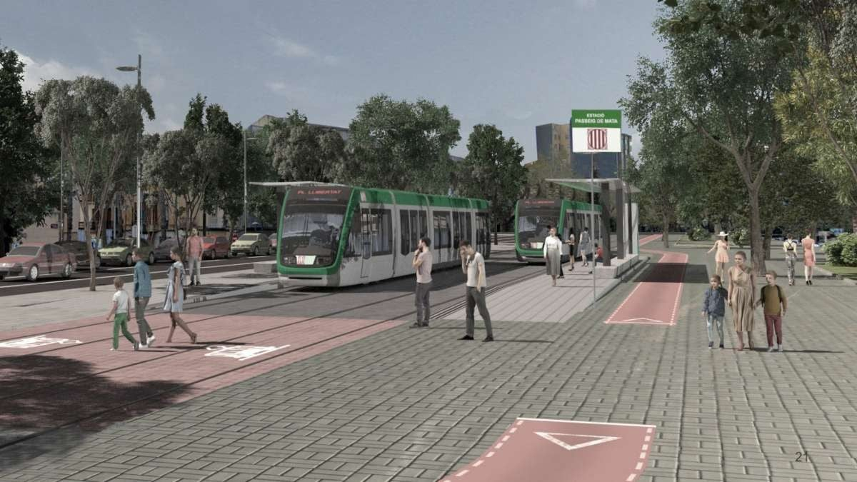 Imatge virtual del futur Tramvia del Camp de Tarragona