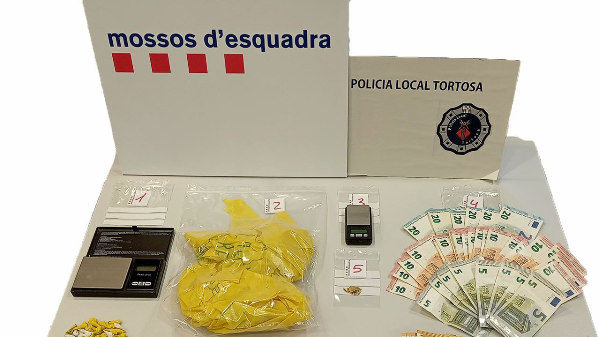 Material intervingut pels mossos i la Policia Local a Tortosa