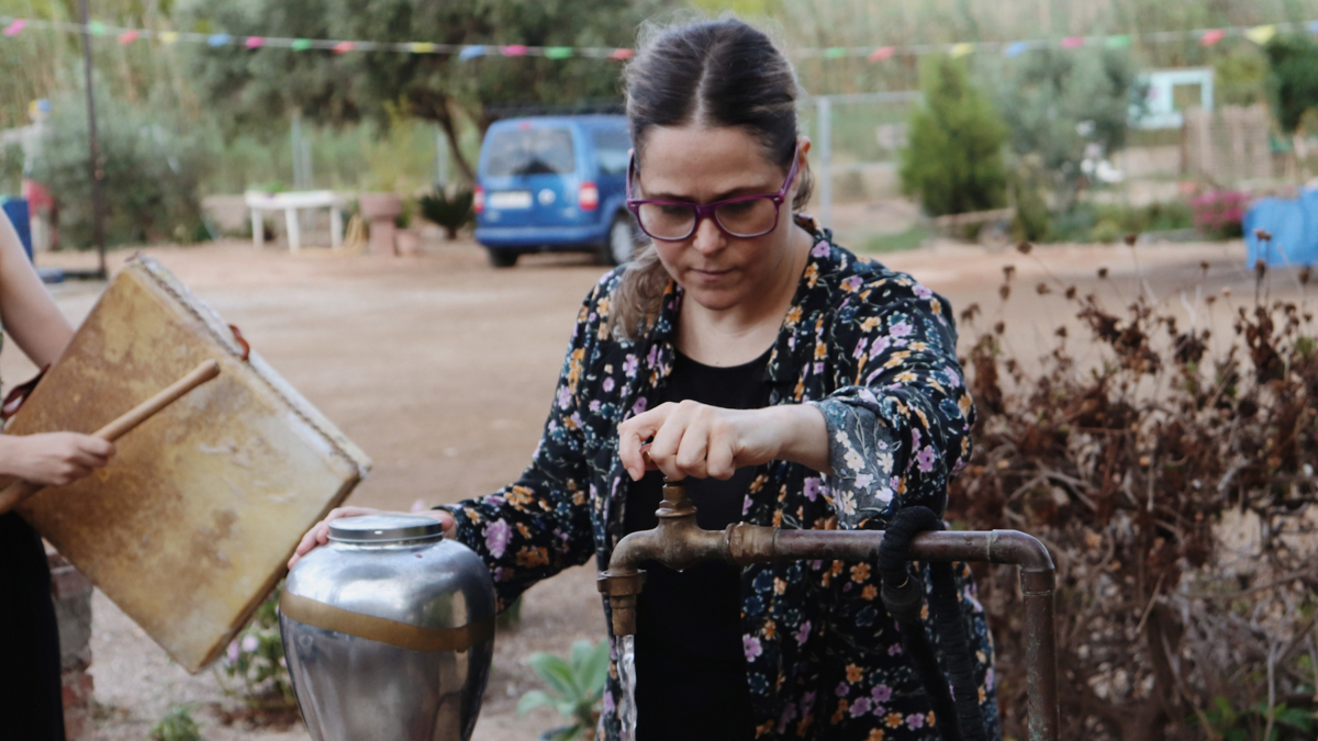 La actriz Candela Díaz Sanz en la obra Batec