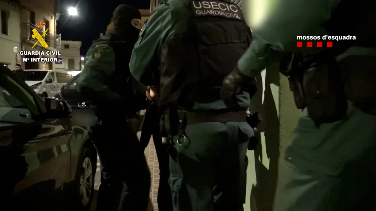 Imatge de l'operatiu conjunt dels Mossos i la Guardia Civil