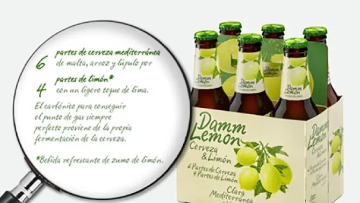 Imagen de la etiqueta que l'OCU considera publicidad engañosa.