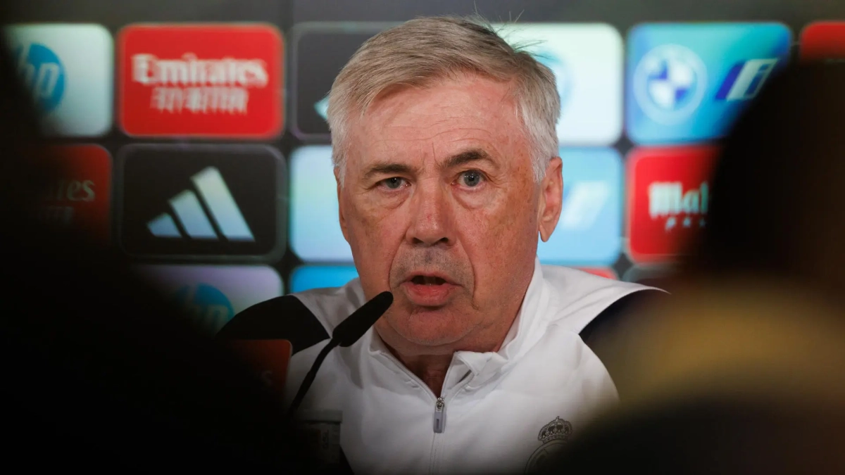 Imatge de Carlo Ancelotti durant una roda de premsa.