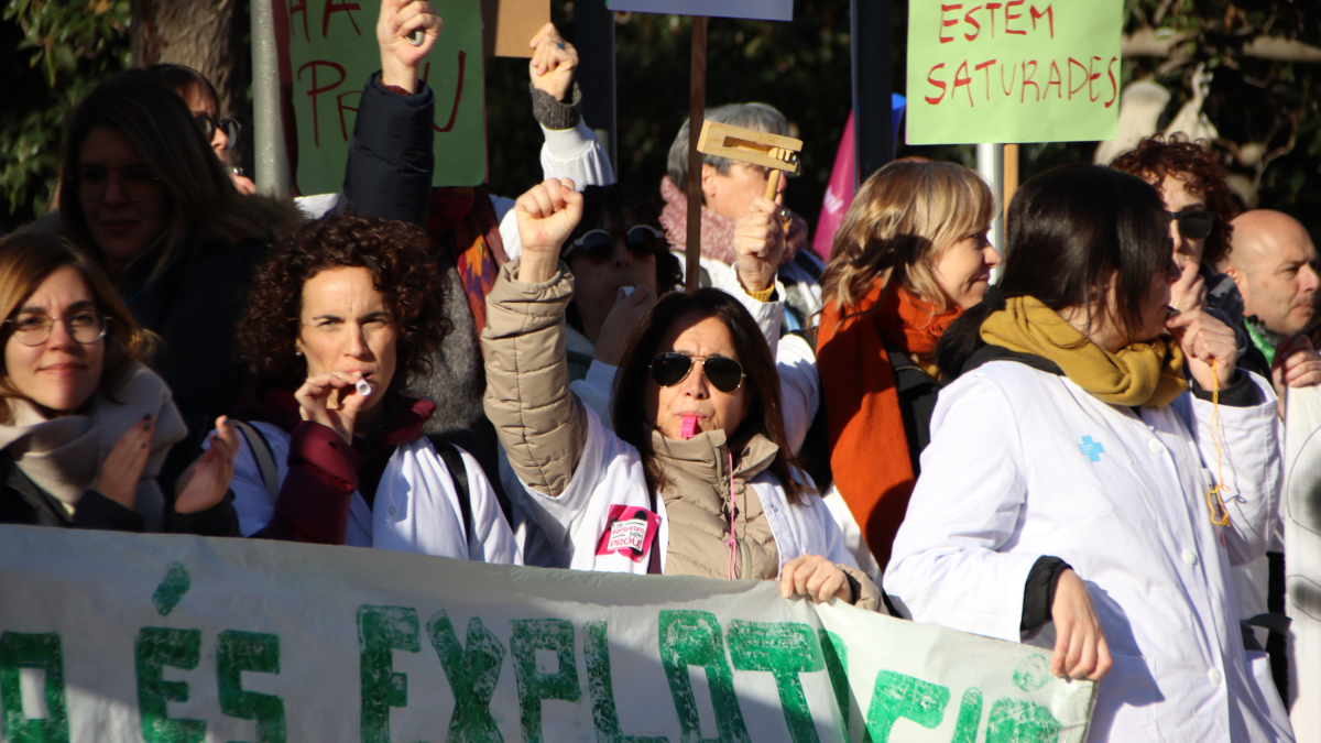 Imatge d'arxiu d'una protesta d'infermeres a Tarragona.