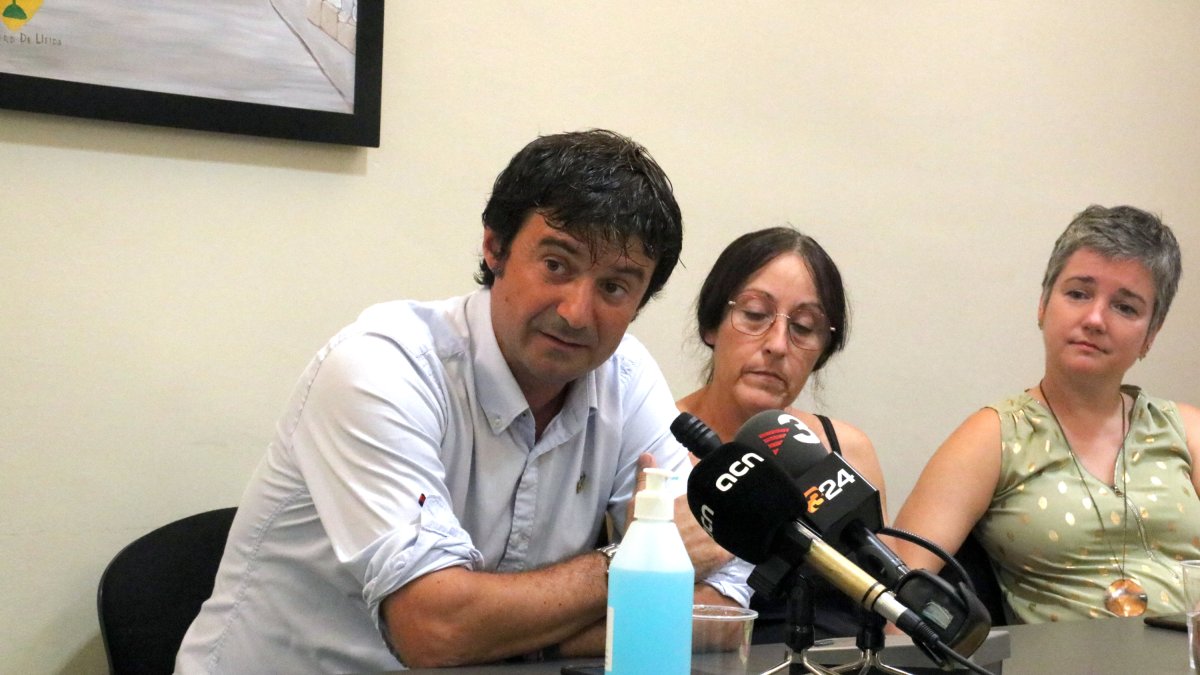 Josep Solsona, durant el debat de la moció de censura en la qual ha estat elegit nou alcalde de Puigverd de Lleida.