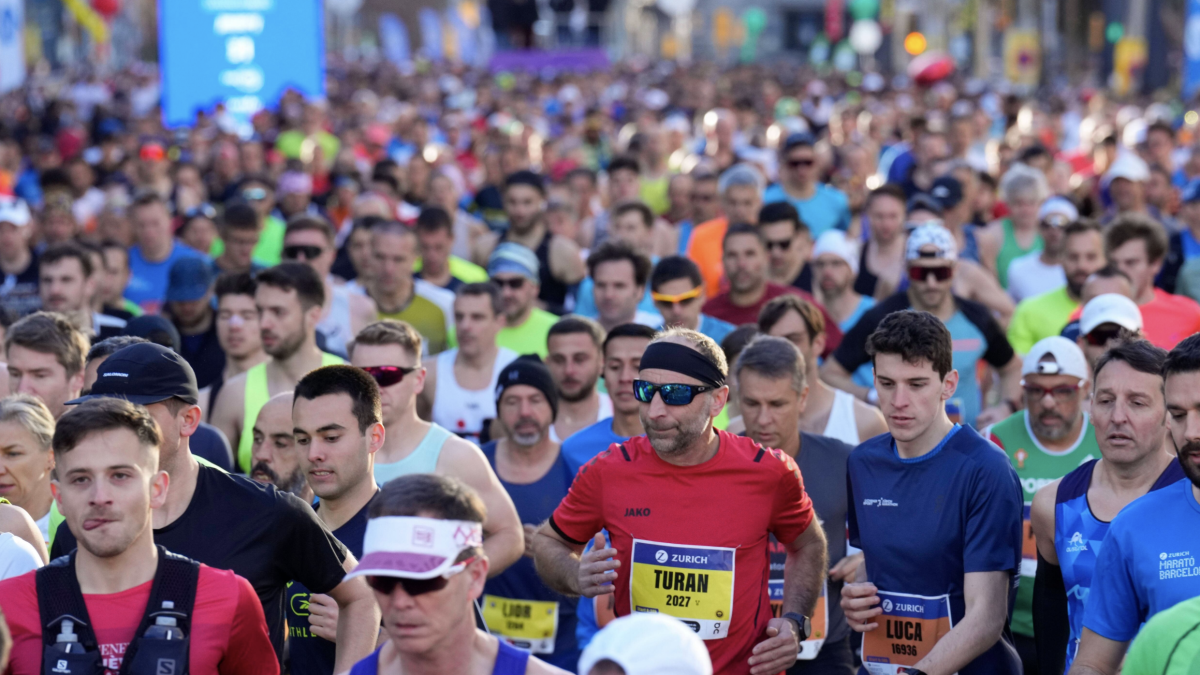 Sortida de la marató de Barcelona, aquest passat diumenge.
