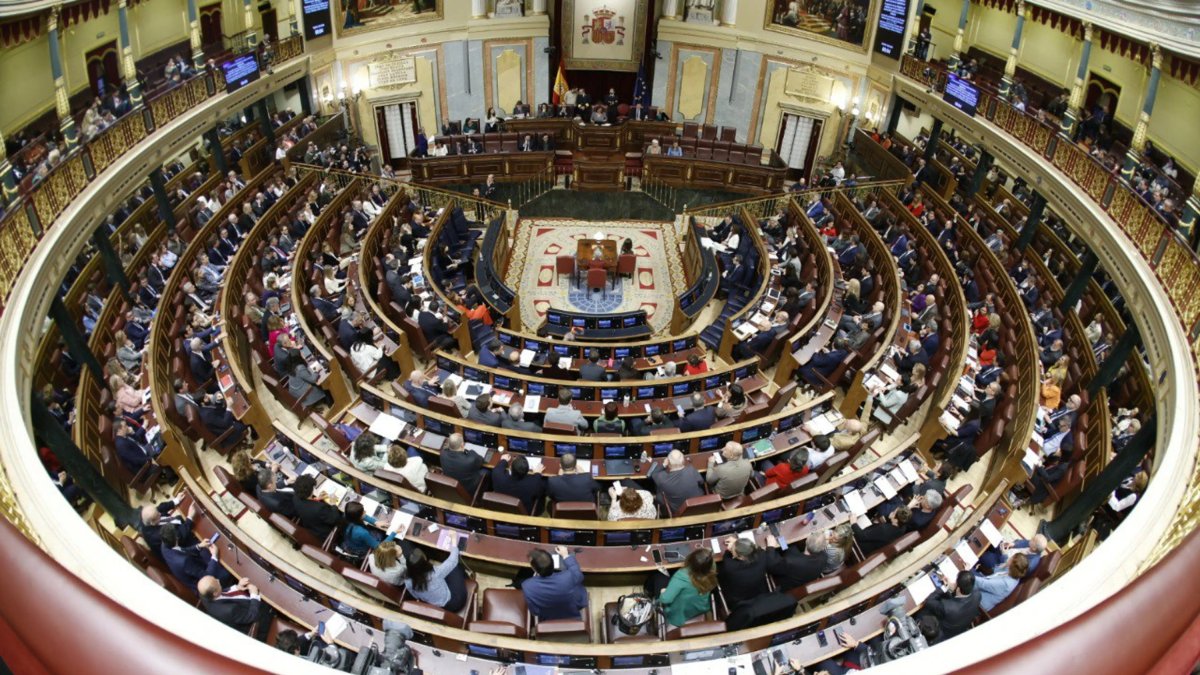 El ple del Congrés durant el debat de l'amnistia.