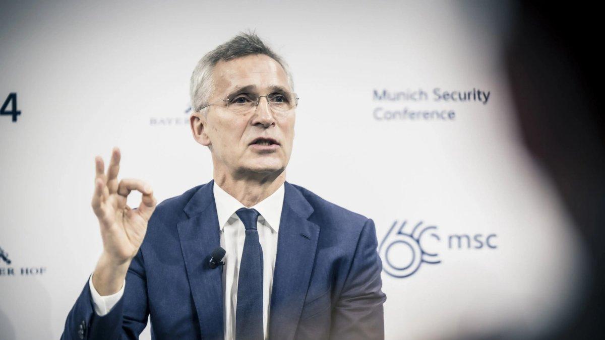El secretario general de la OTAN, Jens Stoltenberg, durante su intervención a la Conferencia de Seguridad de Múnic.
