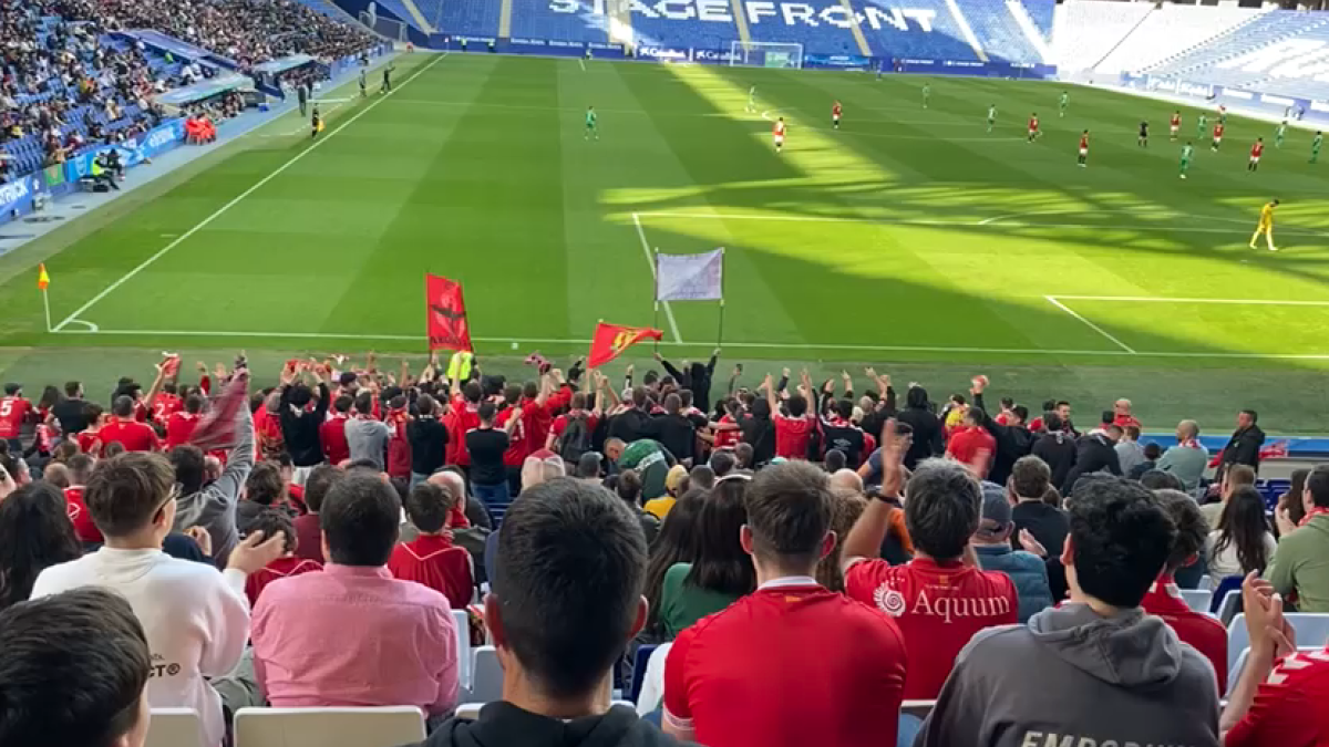 Marea grana a l'estadi del Cornellà.