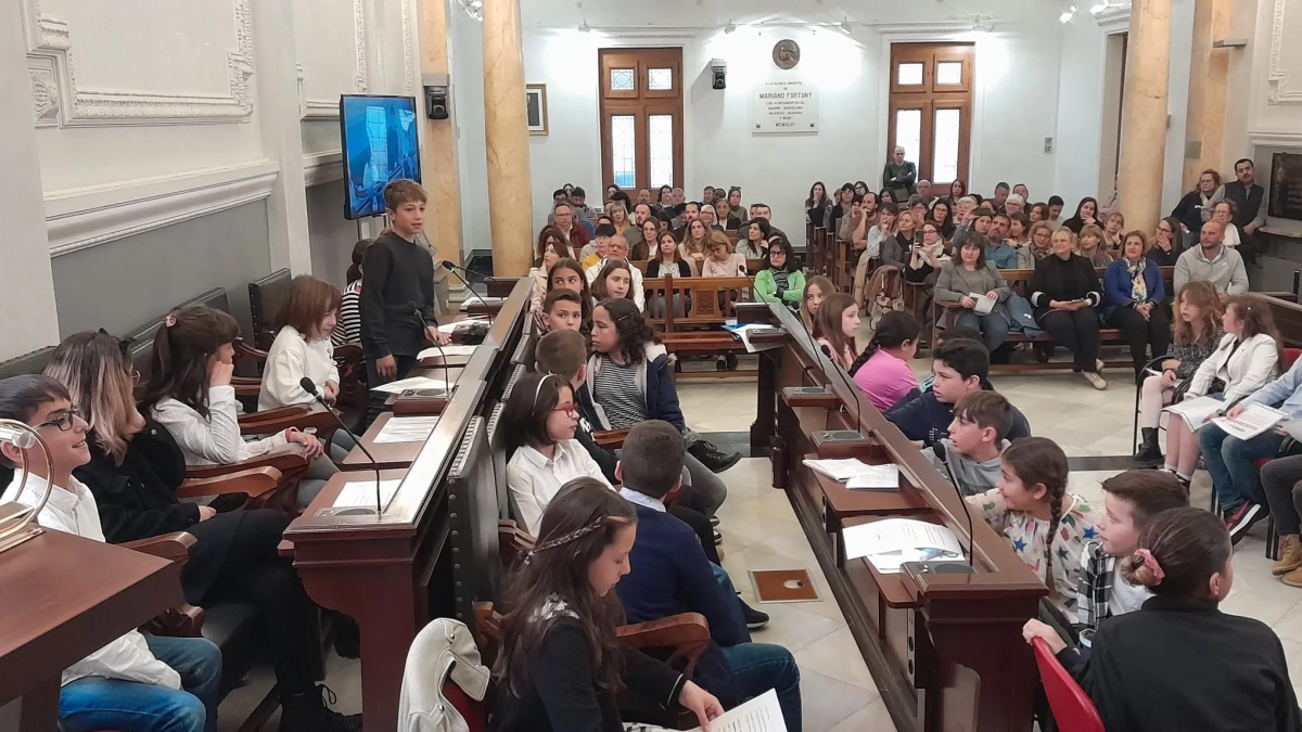 Imatge d'un Consell d'Infants Ciutadans durant el 2023.