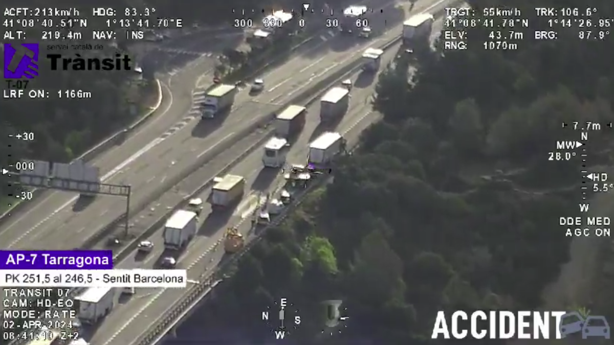 Imágenes aéreas del accidente.