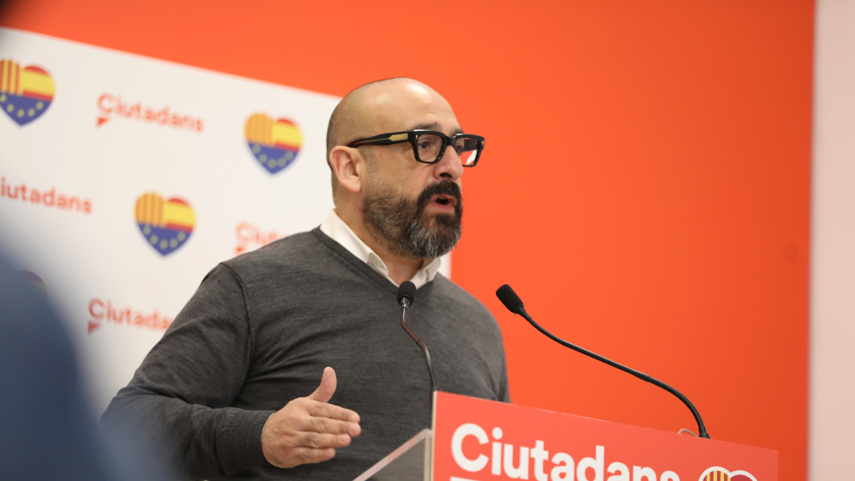 El eurodiputado y jefe de campaña de Ciutadans, Jordi Cañas, en la sede del partido