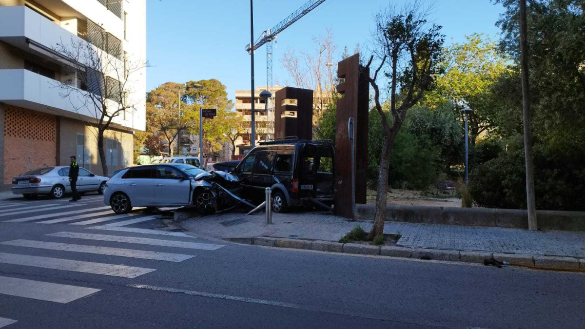Imagen del accidente en el Camí de Valls de Reus.