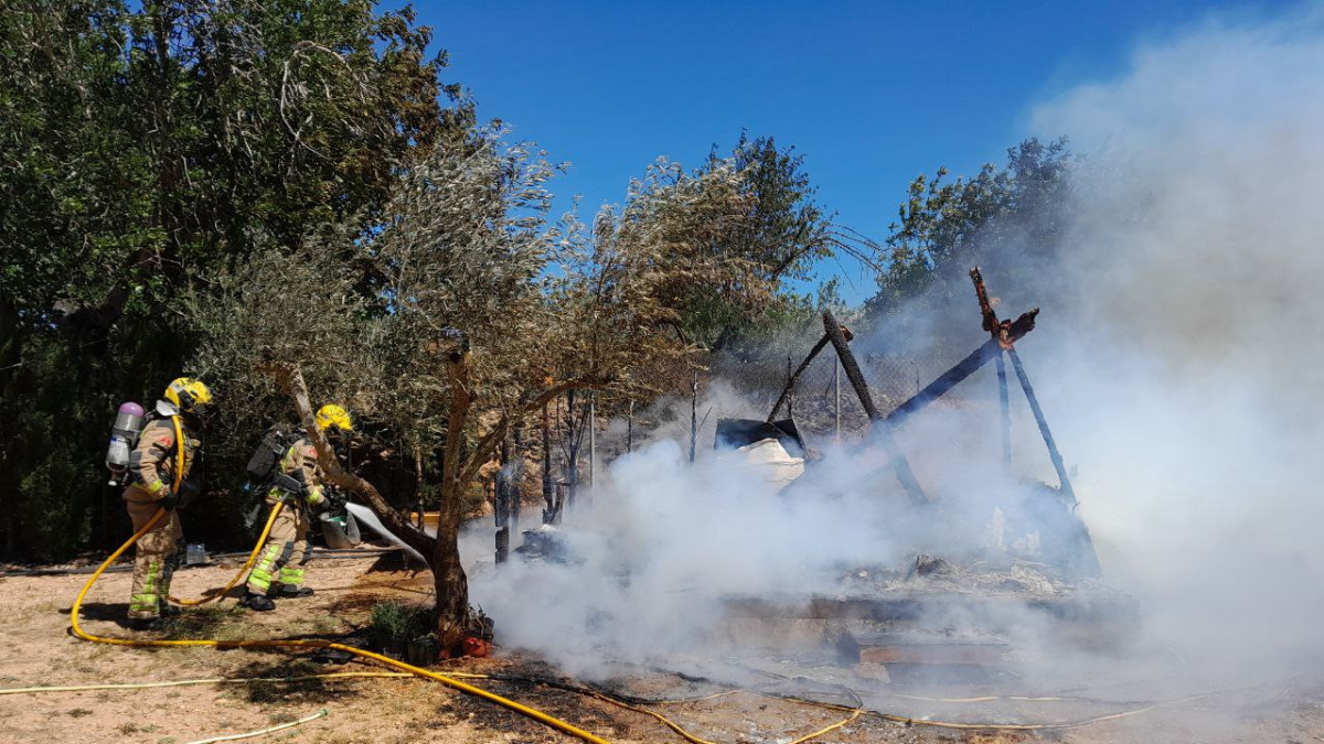 Imagen de la actuación de los Bomberos.