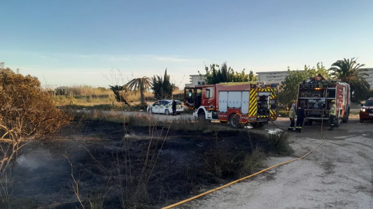 Imagen de la zona afectada por el incendio