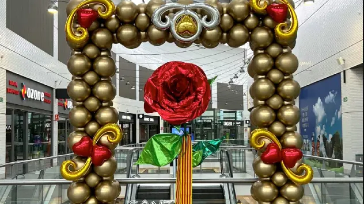 Photocall de La Fira de Reus en motivo de Sant Jordi.