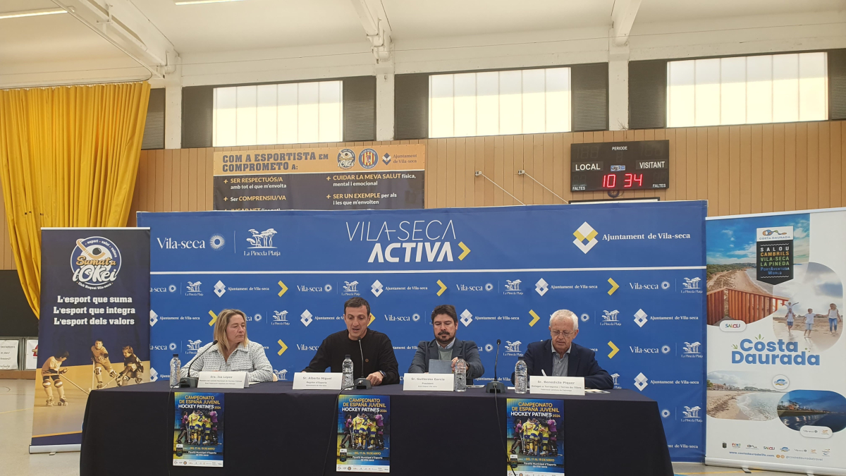 Imatge de la Roda de Premsa de presentació del Campionat Espanya Juvenil d'Hoquei Patins a Vila-seca.