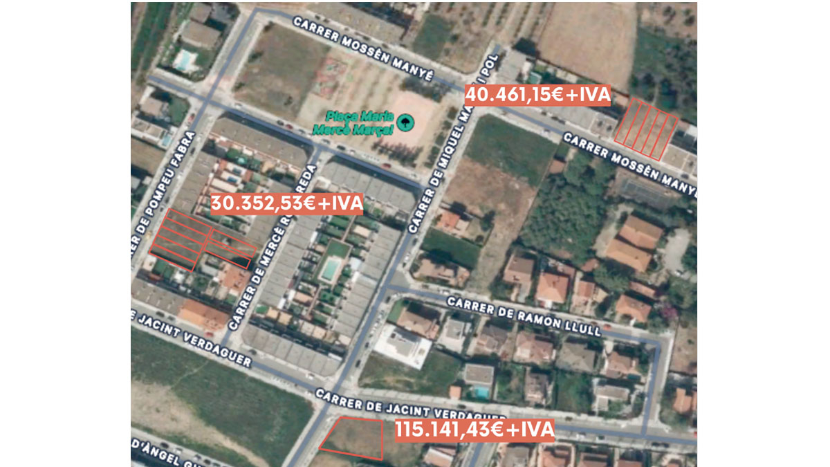 Mapa del Morell donde se ubican las parcelas en venta