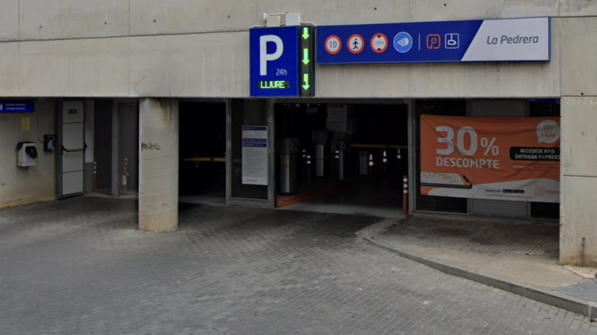 Imatge de l'aparcament de La Pedrera