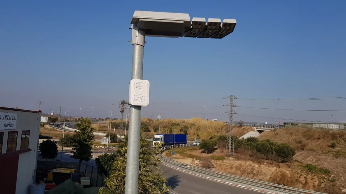 Sensor de riesgo químico de una de las pruebas de Protección Civil de Cataluña.