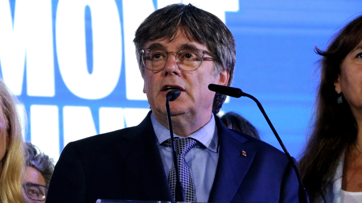 Carles Puigdemont durante su comparecencia