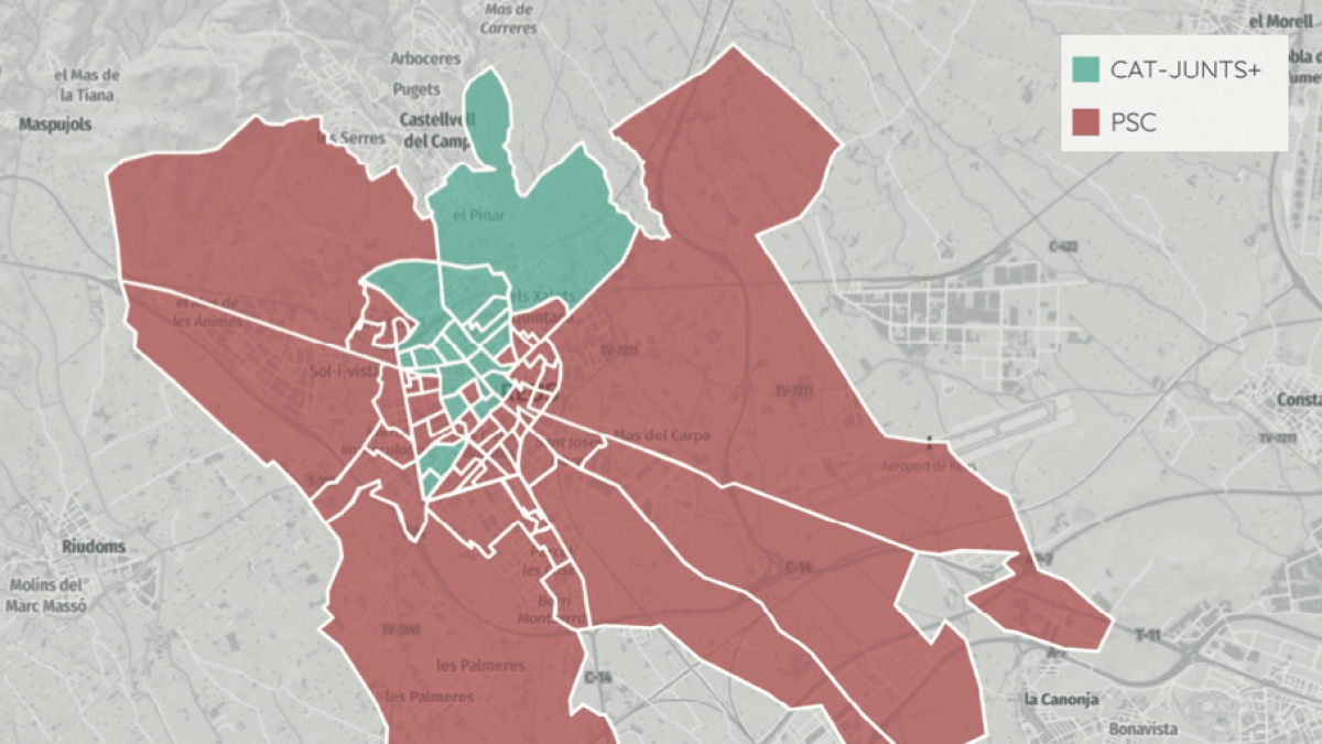 Primera fuerza en cada sección censal. 2024.