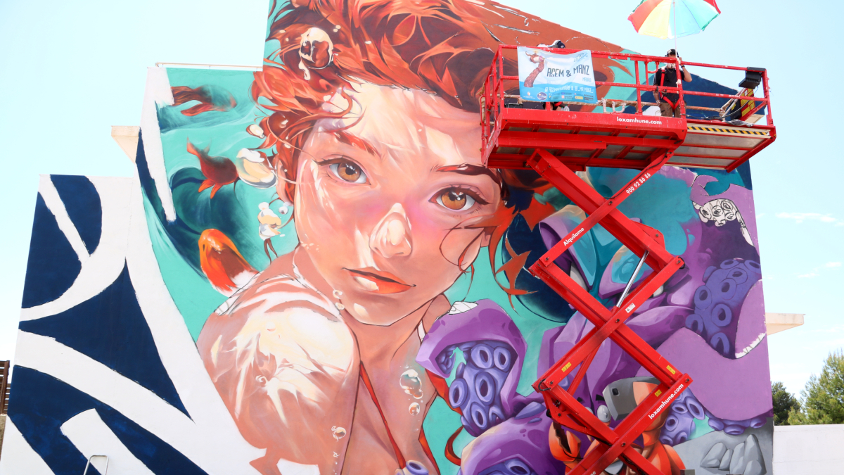 Imatge del grafiti a l'Ametlla de Mar.