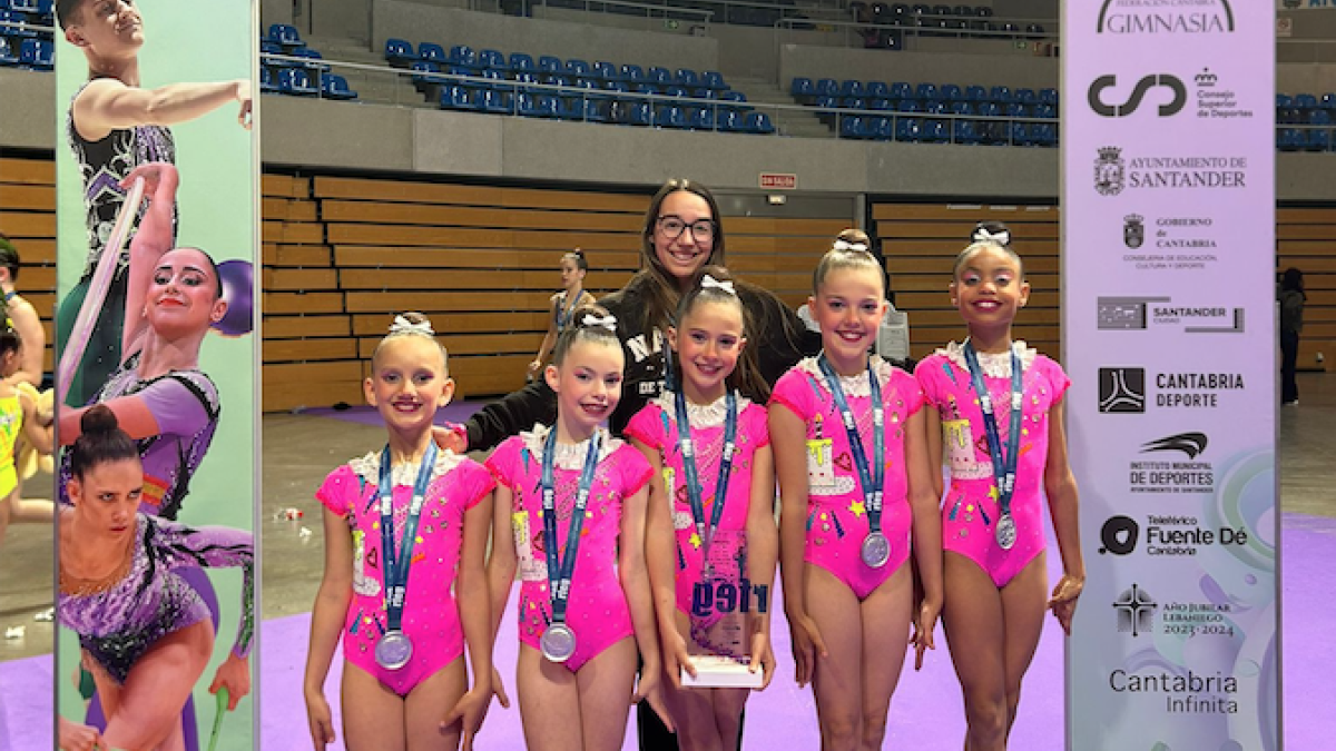 El conjunt aleví de gimnàstica rítmica del Nàstic de Tarragona