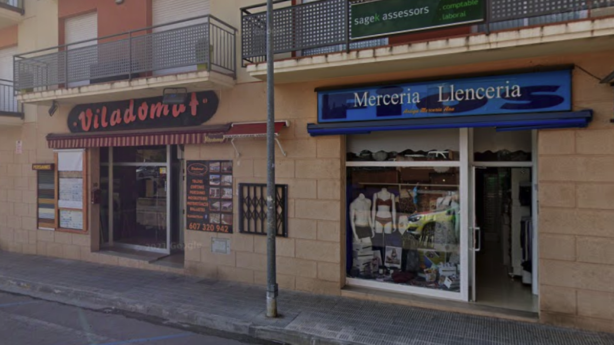 Imatge del local incendiat.