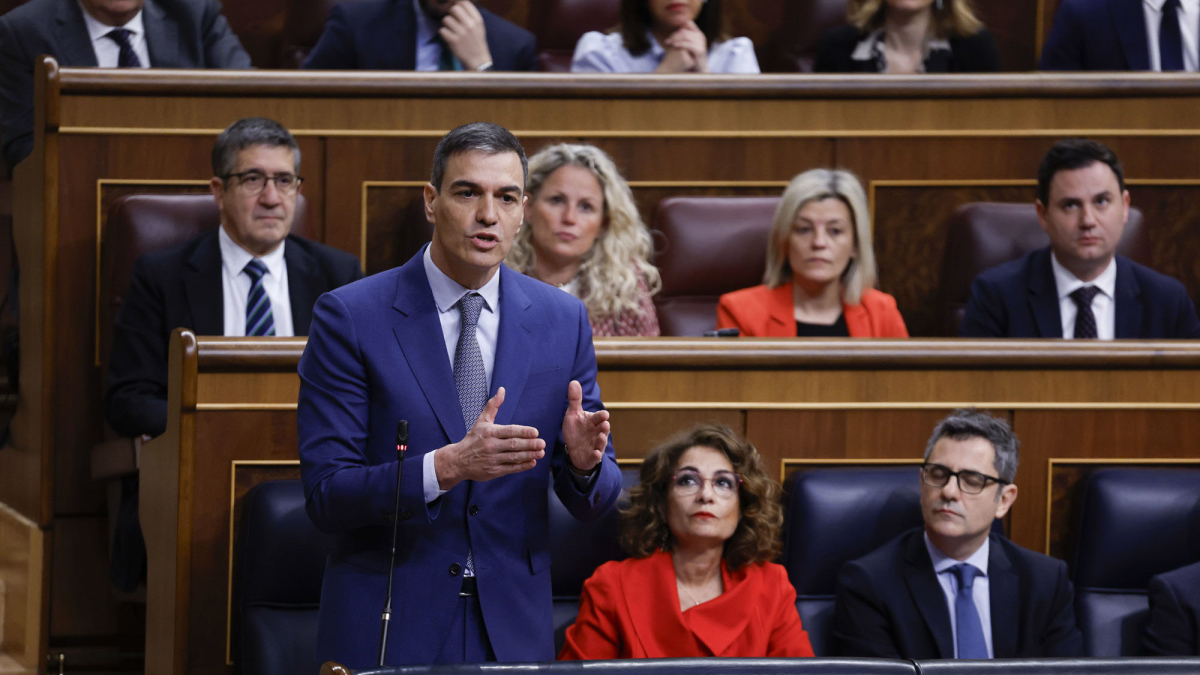 Pedro Sánchez en el Congrès.