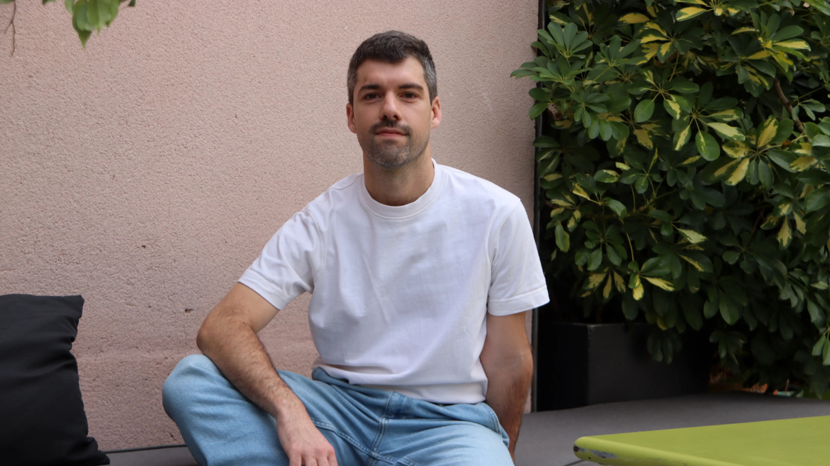 David Moragas presentant el seu primer llibre 'Fervor' a Barcelona.