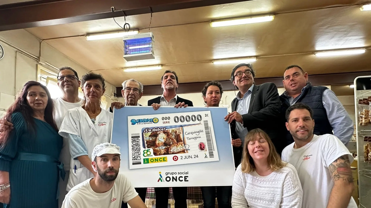 Imagen del cupón de la ONCE dedicado a los carquiñoles.