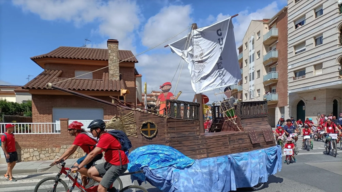 Imatge d'una de les carrosses que va participar a la Festa de la Bicicleta.