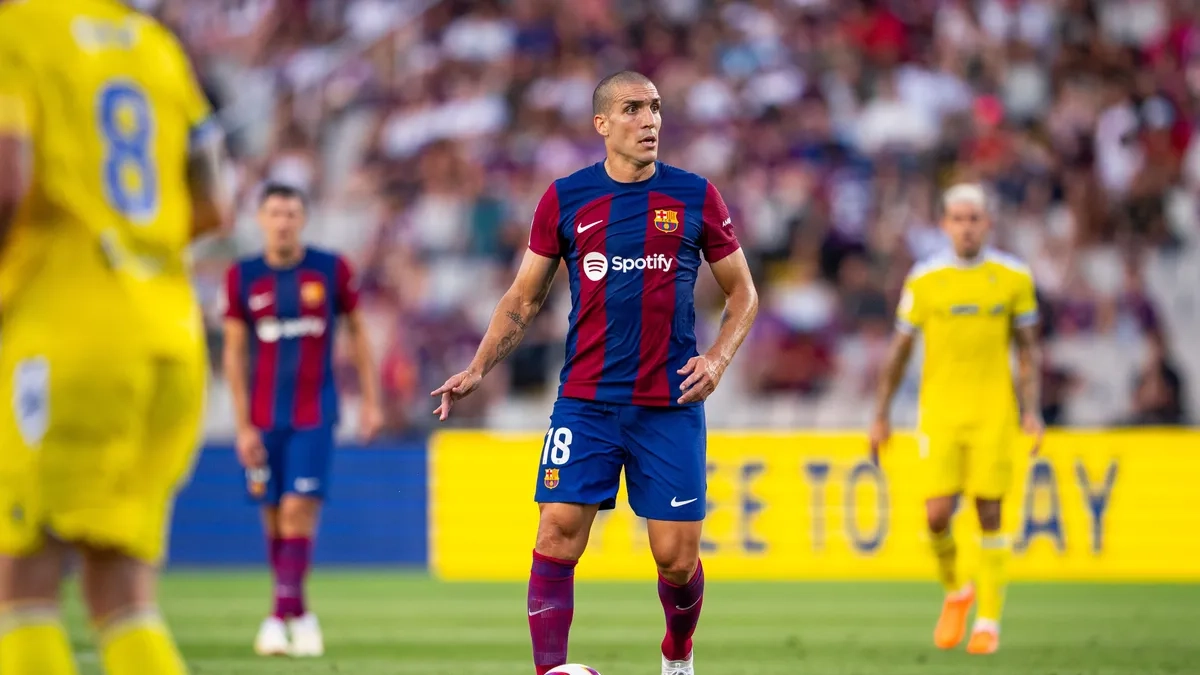 Oriol Romeu en un partit d'aquesta temporada amb el Barça.