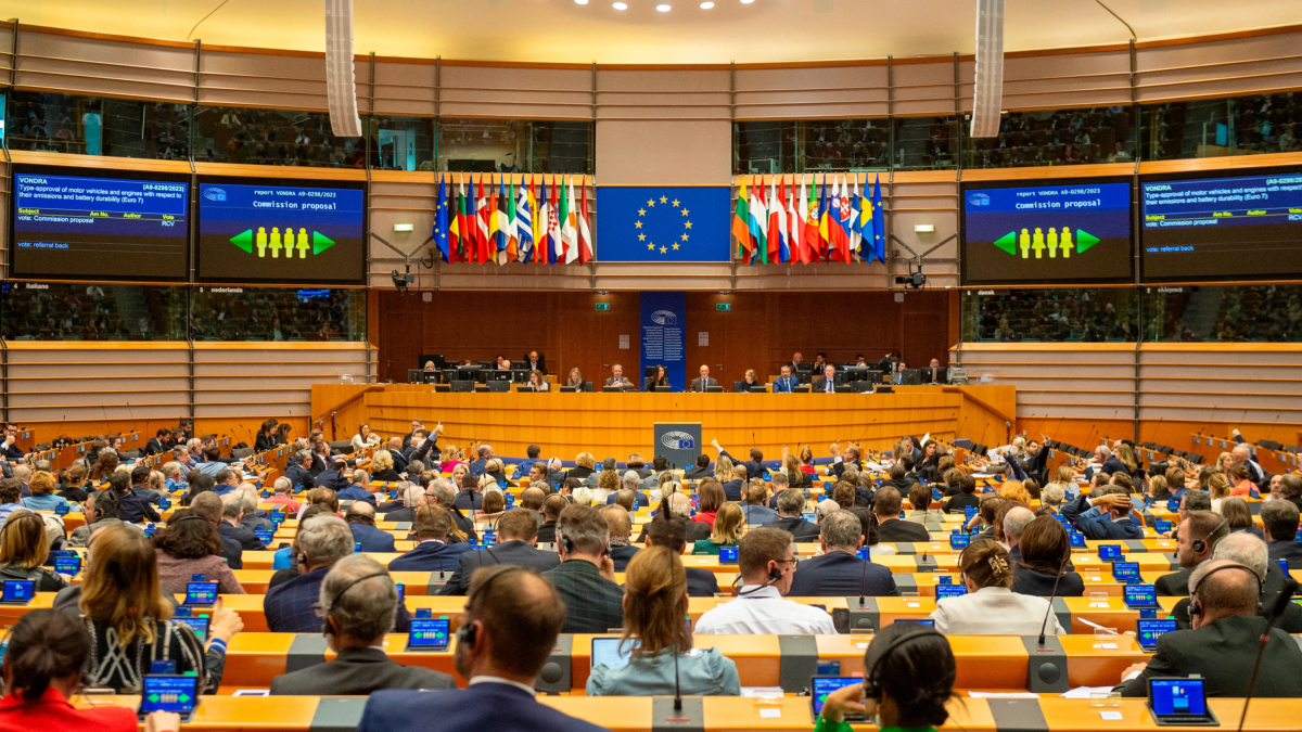 Votación en el Parlamento Europeo.