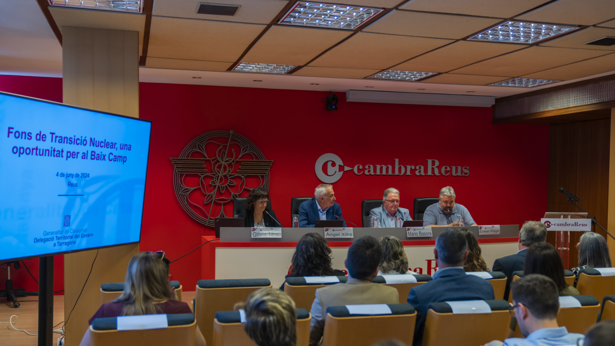 La Cambra de Comerç de Reus ha dado detalles de los Fondos de Transición Nuclear en una jornada de Vermut Cambra.