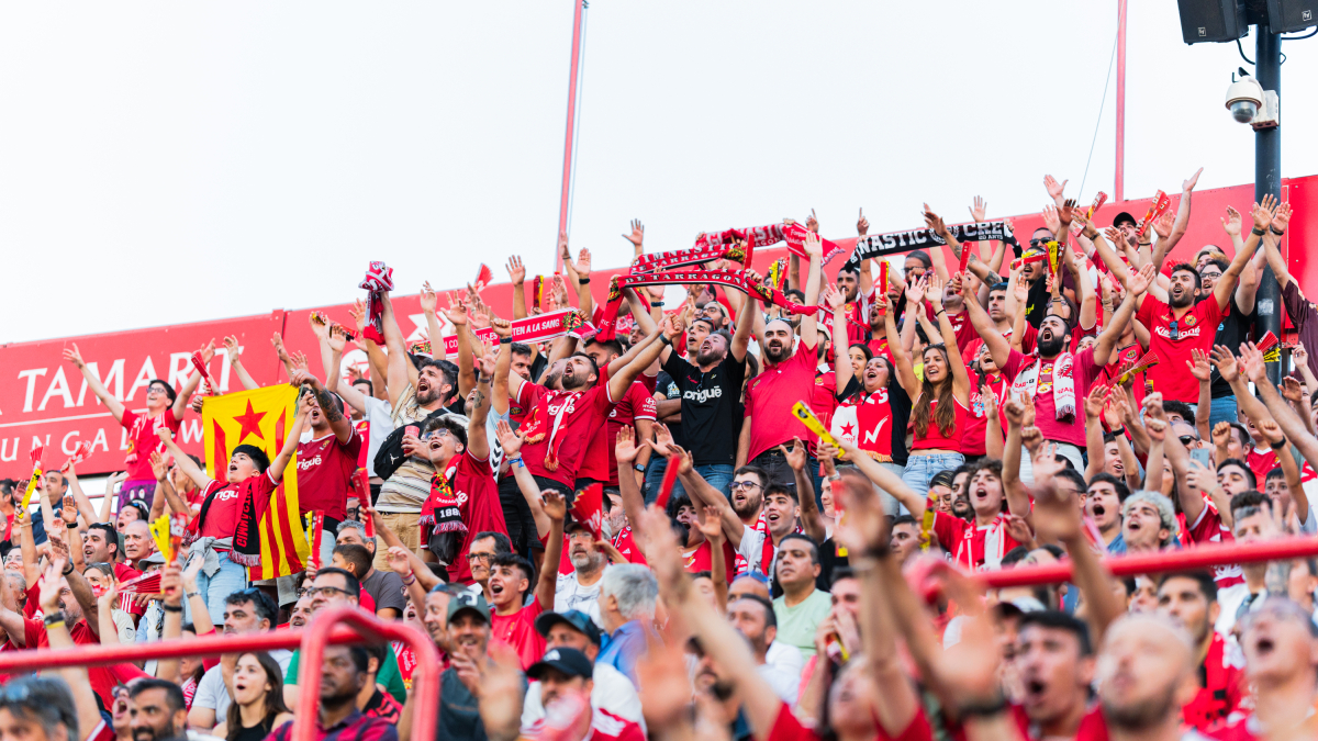 Imatge del partit entre el Nàstic i l'AD Ceuta.