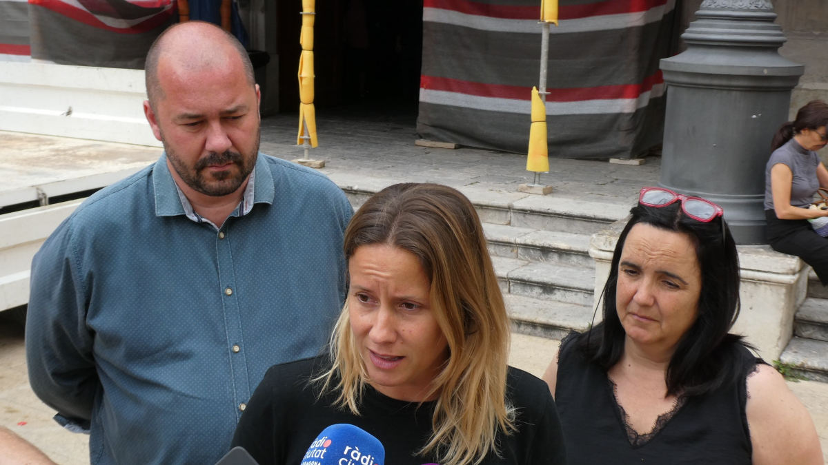 Maria Roig, portaveu d’ERC a l’Ajuntament de Tarragona, durant la compareixença.