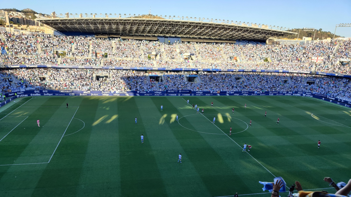 Imatge del partit Málaga-Nàstic