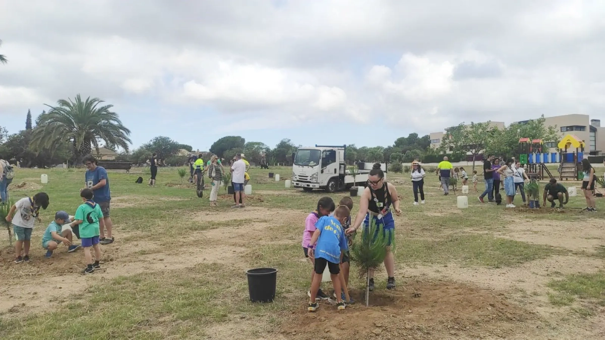 Unos instando de la plantación.