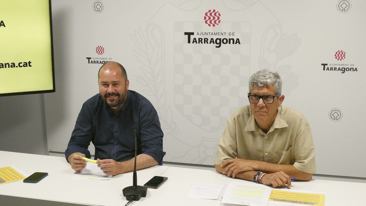 Els consellers d'ERC Xavier Puig i Carles Farré.