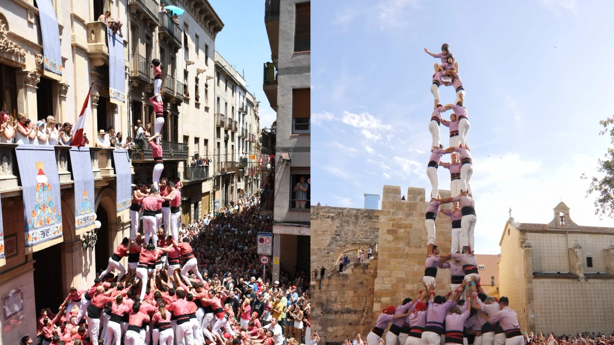 4de9 amb folre i pilar de la Vella per Sant Joan 2023 i 3de9 amb folre de la Jove dissabte passat a Tarragona