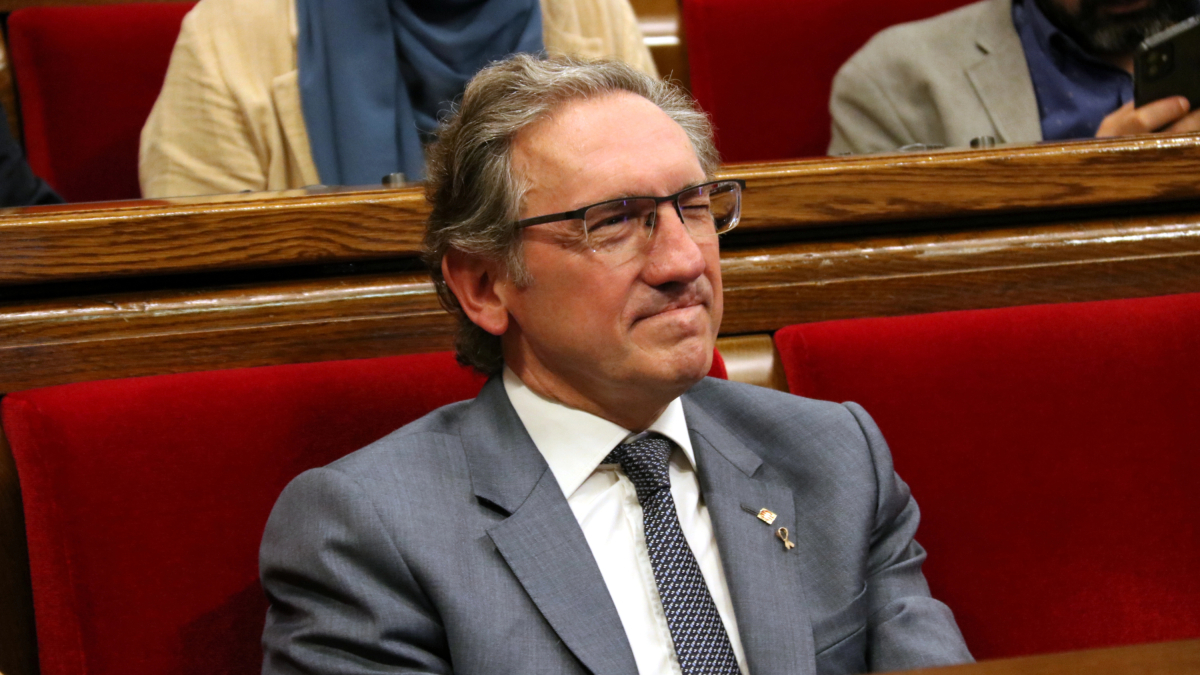 El conseller Jaume Giró, al ple del Parlament