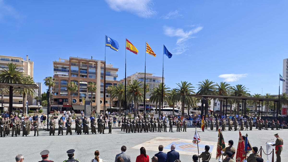 Imagen de la jura de bandera en Salou