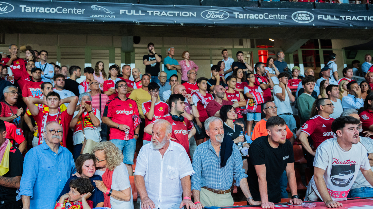 Imatge del partit entre el Nàstic i el Málaga