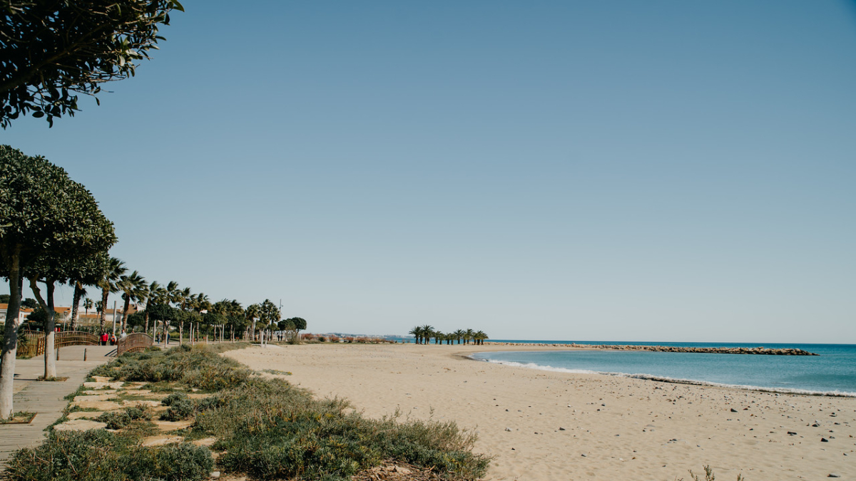 Imagen de la playa de la Llosa de Cambrils.