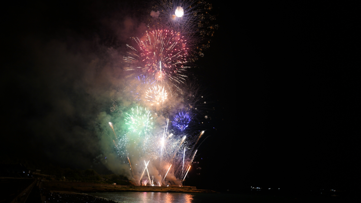 Imagen de la primera noche del Concurso de fuegos Artificiales de Tarragona.